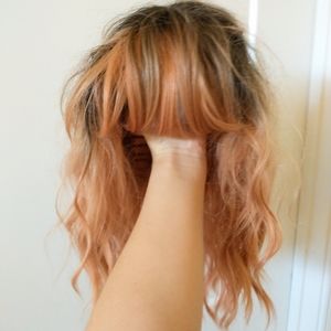 Rose Ombre Wig w/ Bangs